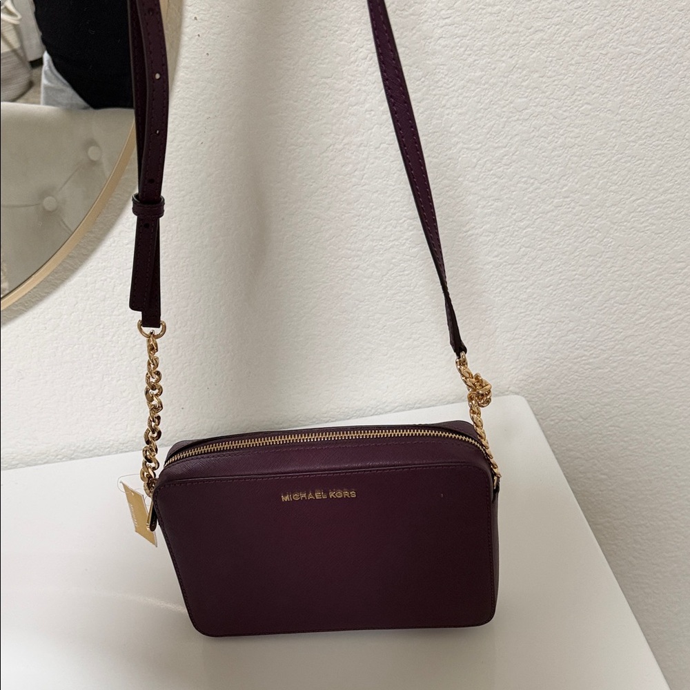 Michael Kors Purple Crossbody Bag with Gold Hardware - Picture 2 of 2